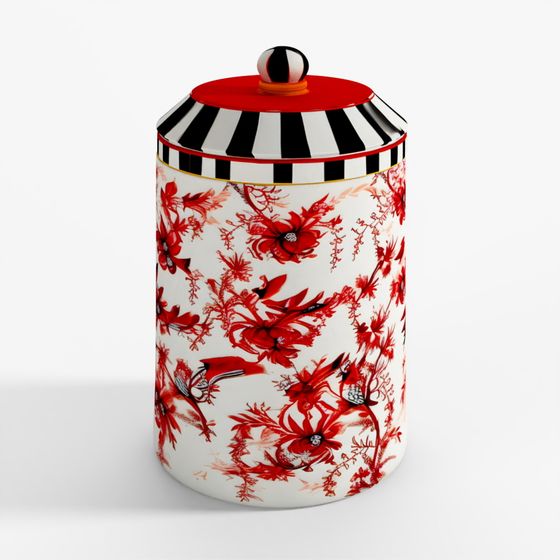 MacKenzie-Childs Cardinal Toile Canister