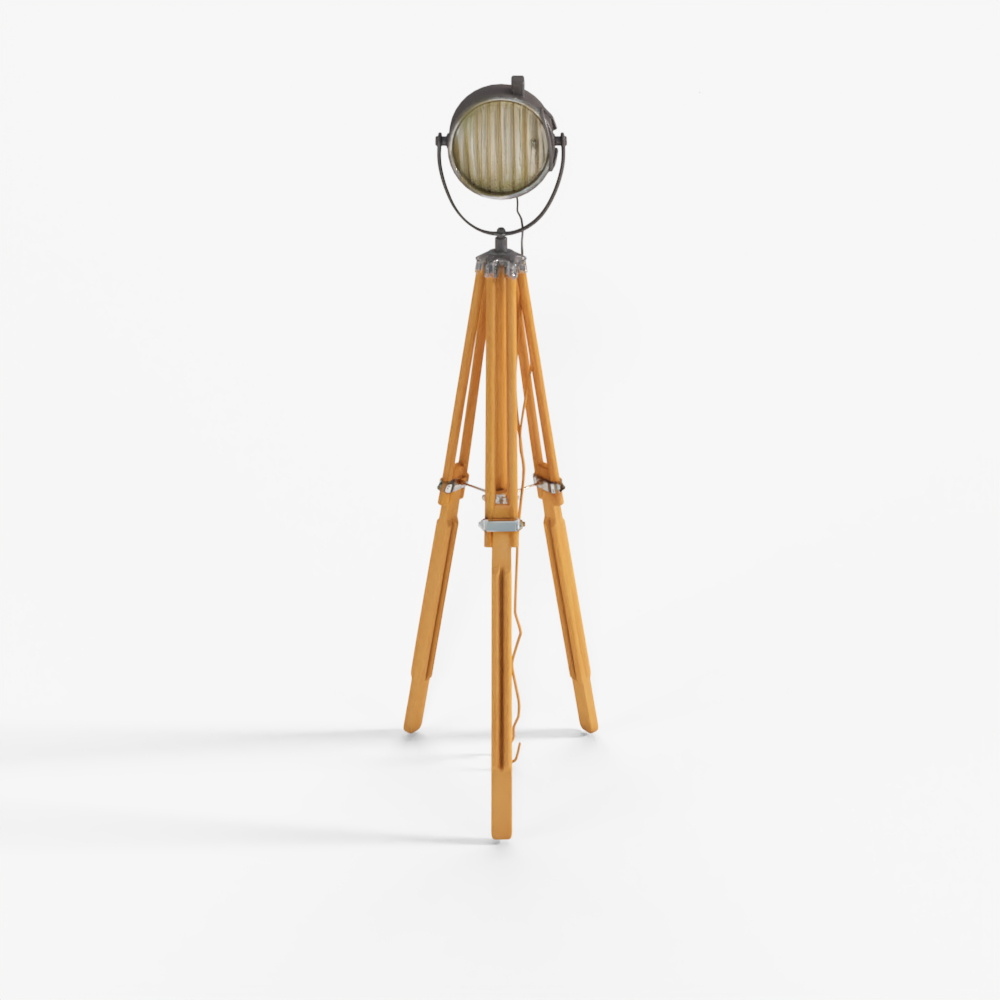 Studio Tripod Lamp Fixture 3D Model