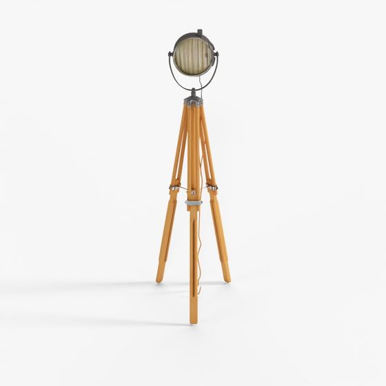 Studio Tripod Lamp Fixture 3D Model