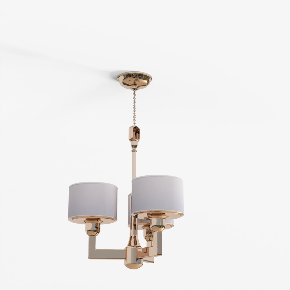 3D Modern Triple Shade Ceiling Chandelier Model