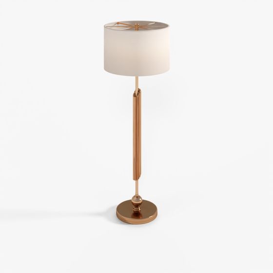 3D Jamie Young Ravel Floor Lamp Brass