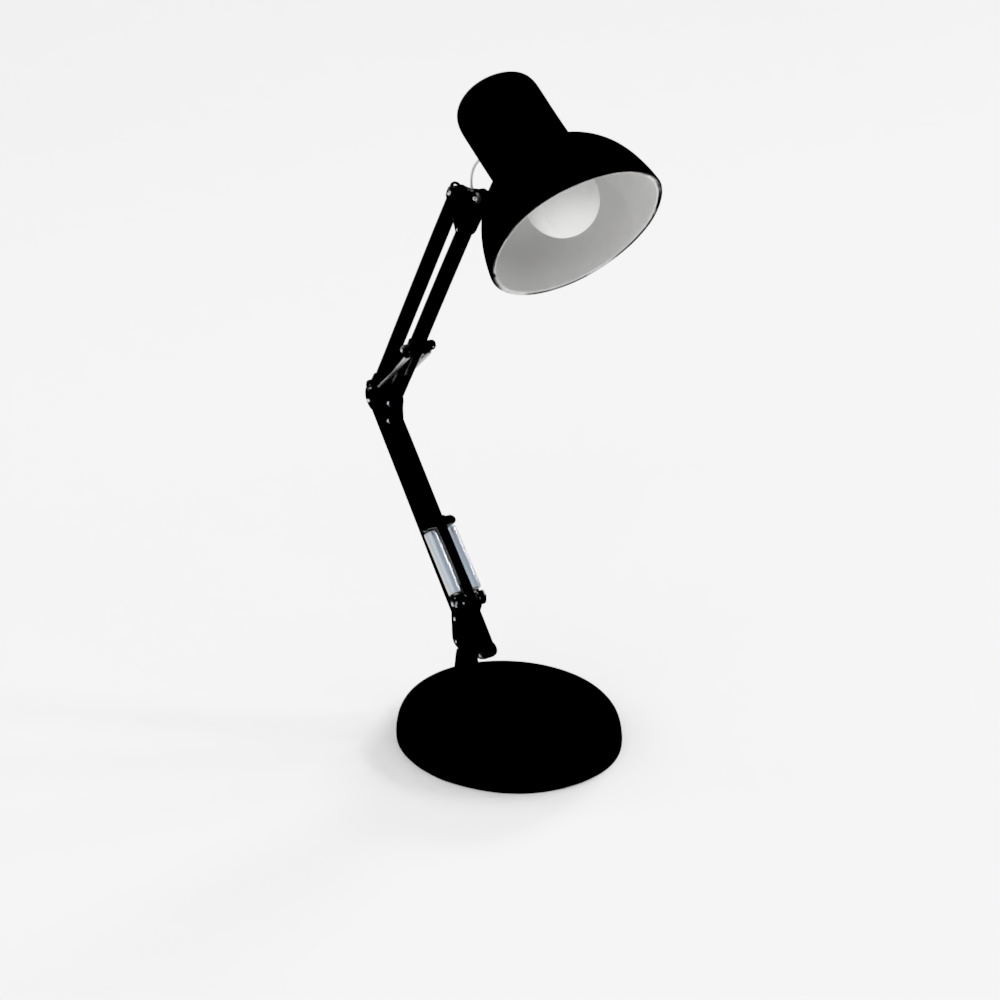 3D Retro Desk Lamp Model