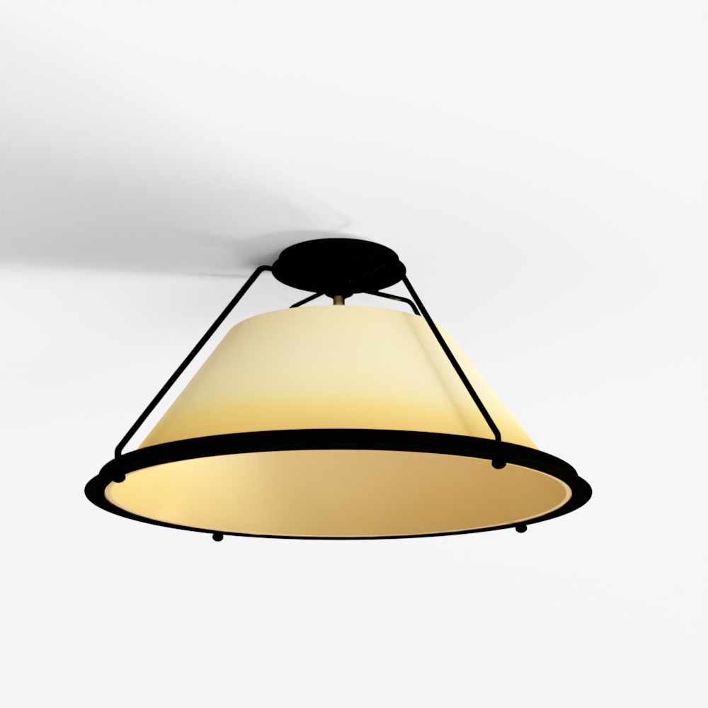 Shelton Flush Mount Large 3D Model