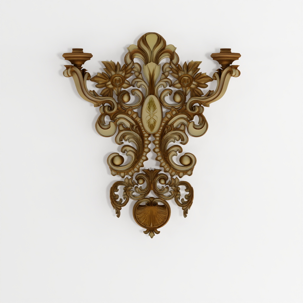 Classic Wall Chandelier 05 3D Model