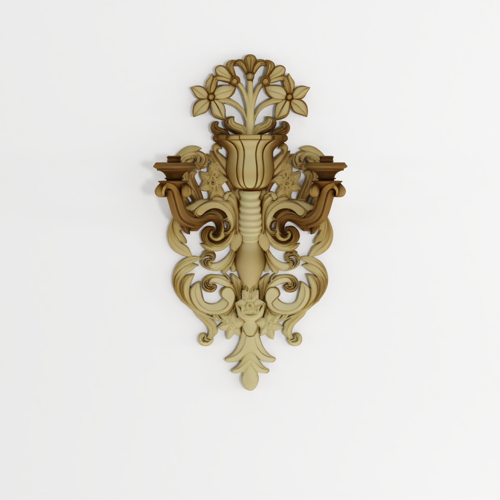 Classic Wall Chandelier 06 3D Model