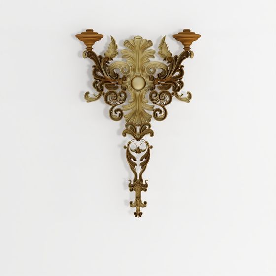 Classic Wall Chandelier 08 3D Model