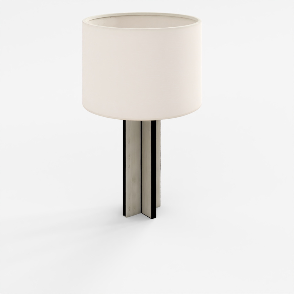 3D Stone Table Lamp Model