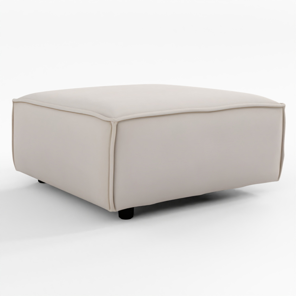 Pouf Arhaus Coburn in Cushing Frost