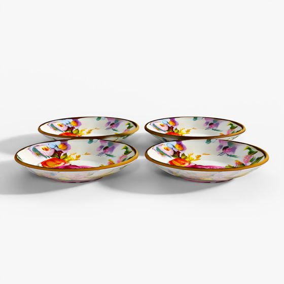 MacKenzie-Childs 白色花市開胃菜盤