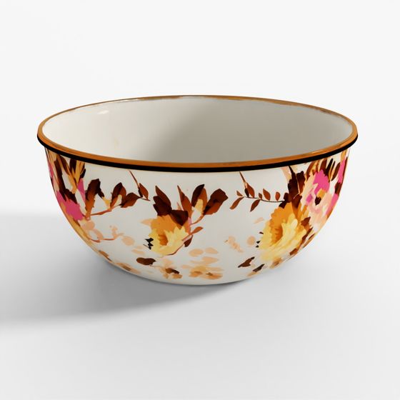 MacKenzie-Childs 野玫瑰白色小型日用碗