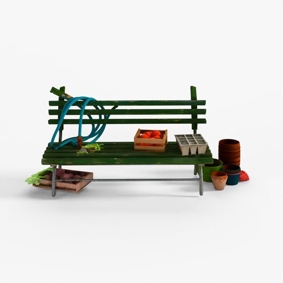 Garden Bench Asset