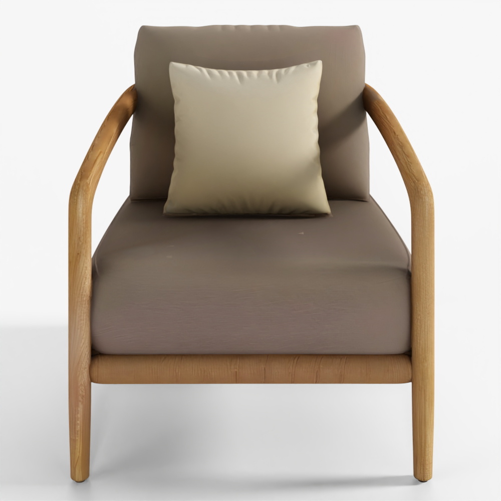 RH Evia Teak Lounge Chair