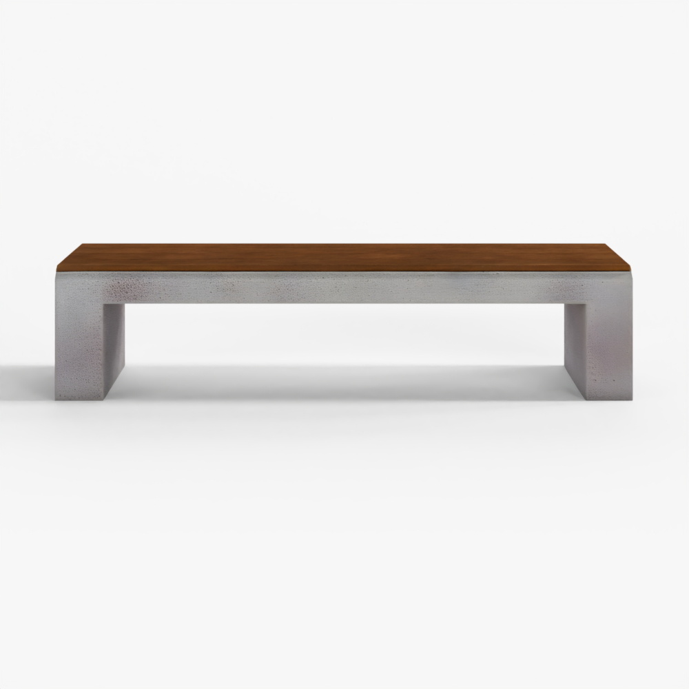 Low-Poly Modern Outdoor Bench 73 PBR Game 3D Model