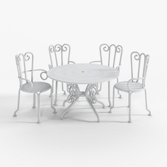 French Wrought Iron Lawn Bistro Garden Furniture
