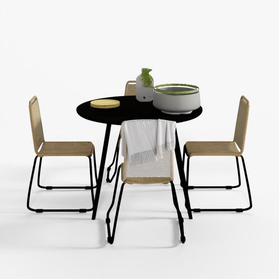 Prato Outdoor Table with Four Joy Chairs