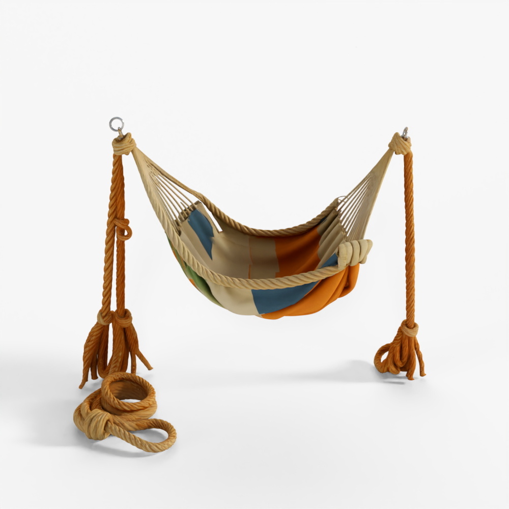 カラフル布ロープハンモック モデル