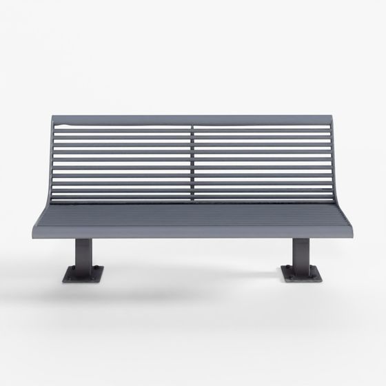 Metal Modern Bench 25 PBR Game Ready 3D Model