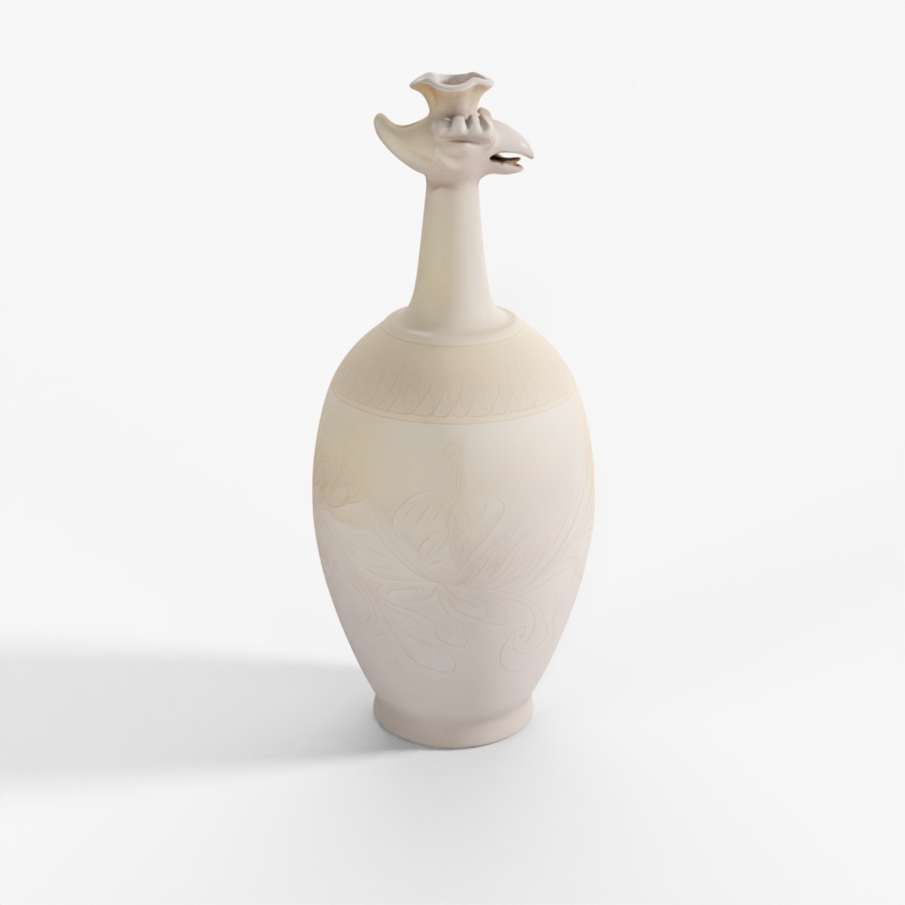 INDIGO Song Dynasty Style Porcelain Phoenix Vase