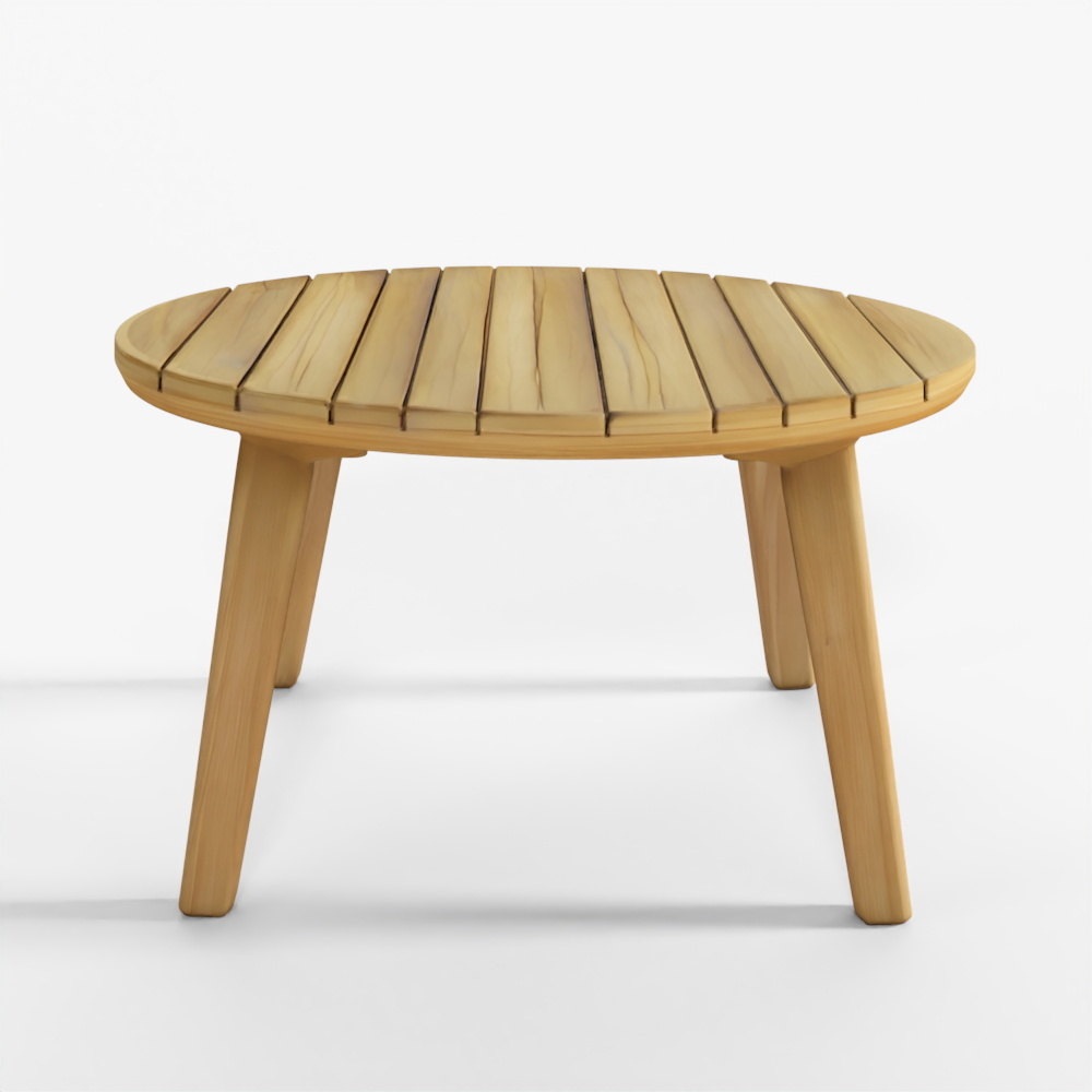 ラウンジテーブル 円形 木製天板