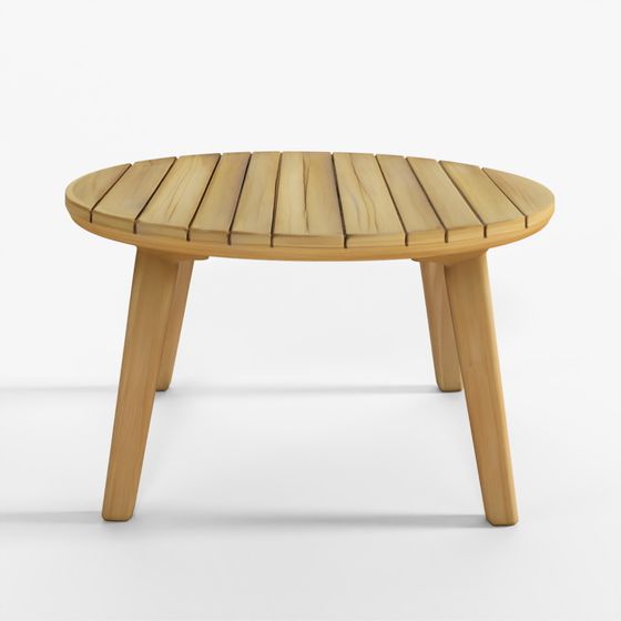 ラウンジテーブル 円形 木製天板