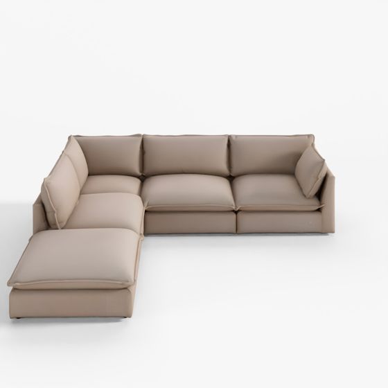 Owen Nubuck Leather Five-Piece Sectional