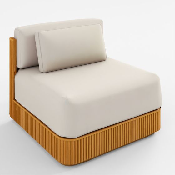 Arhaus Beaumont Outdoor Teak Lounge Chair