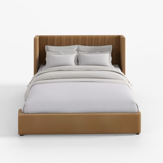 Arhaus Wyller Channel-Stitched Bed with Low Footboard