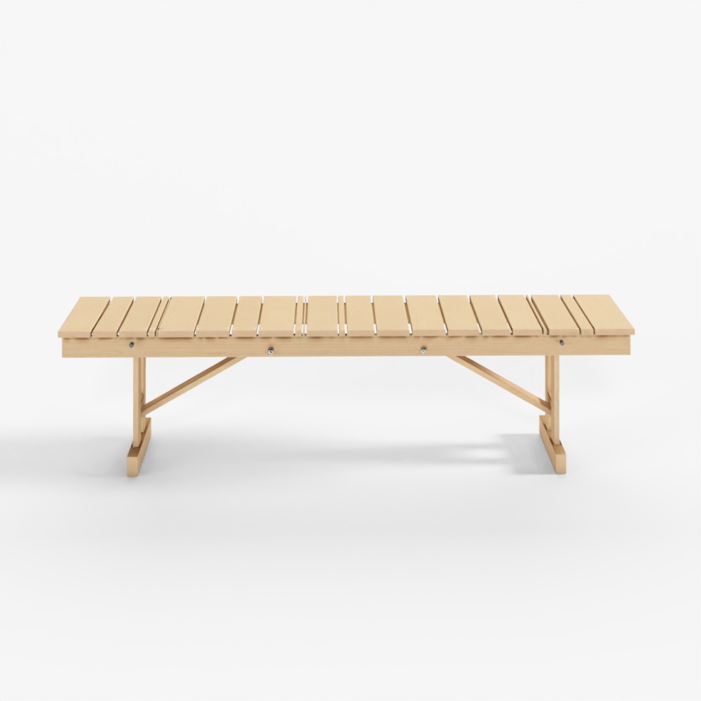 ベンチ 縦格子デザイン 木製