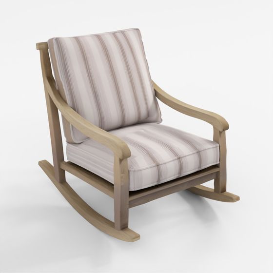 Arhaus Hamptons Outdoor Rocking Chair in Weathered Fawn