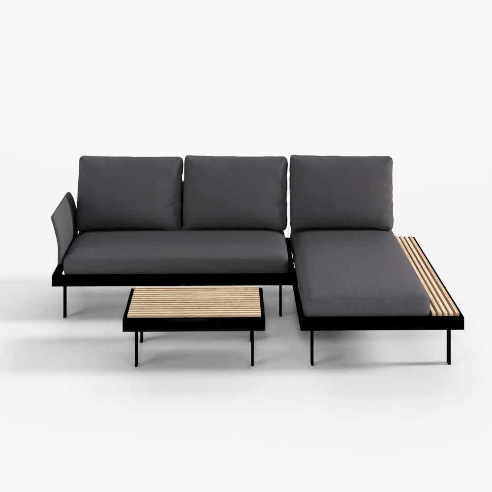 Black Sofa Set