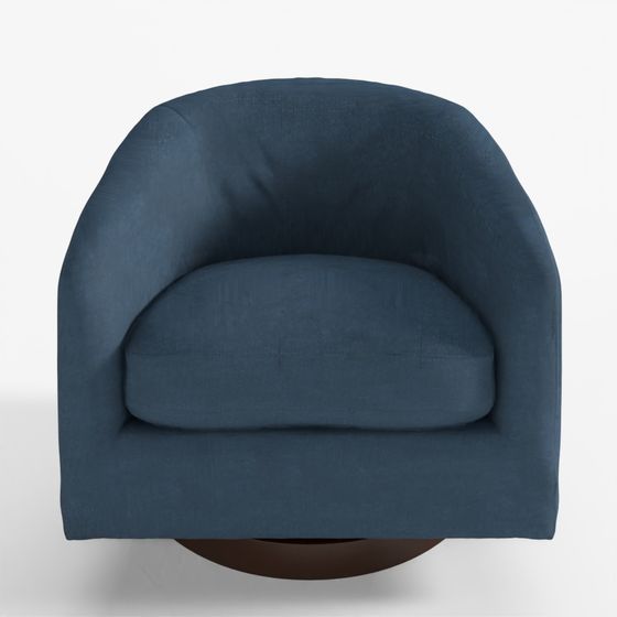 Blue Swivel Lounge Chair