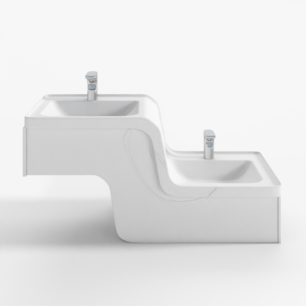 Public restroom vanity