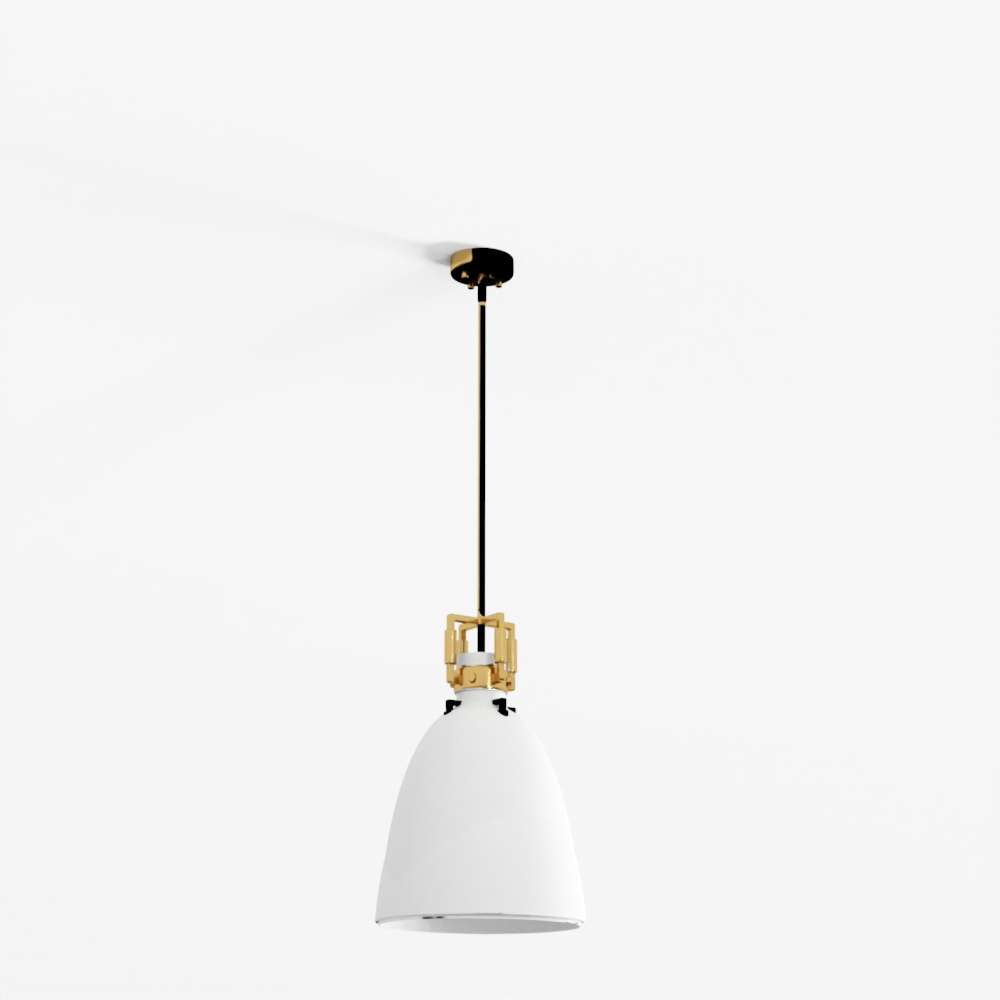 Glass Dome Shade Ceiling Pendant Light Black