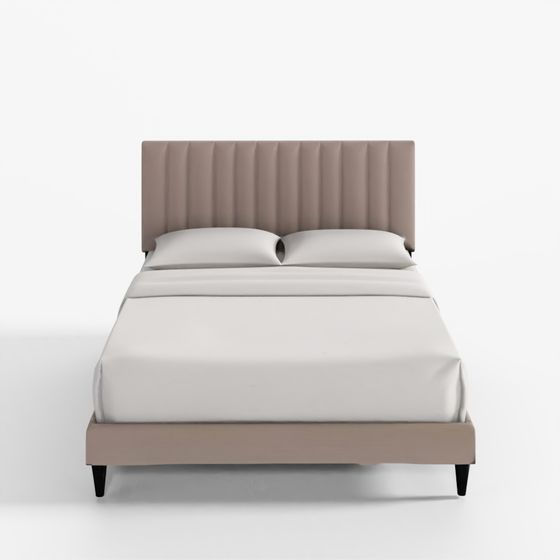 워커 에디슨 터프티드 부클 회색 퀸 플랫폼 침대