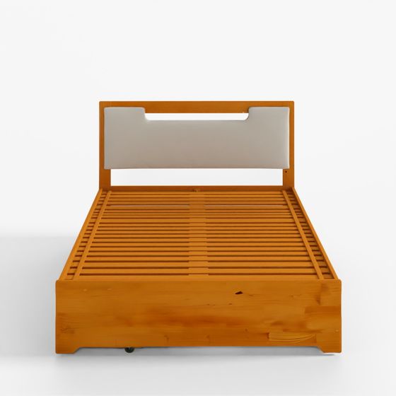 ウォーカーエジソン スローン ミッドセンチュリーモダン 無垢材 ストレージベッド-C