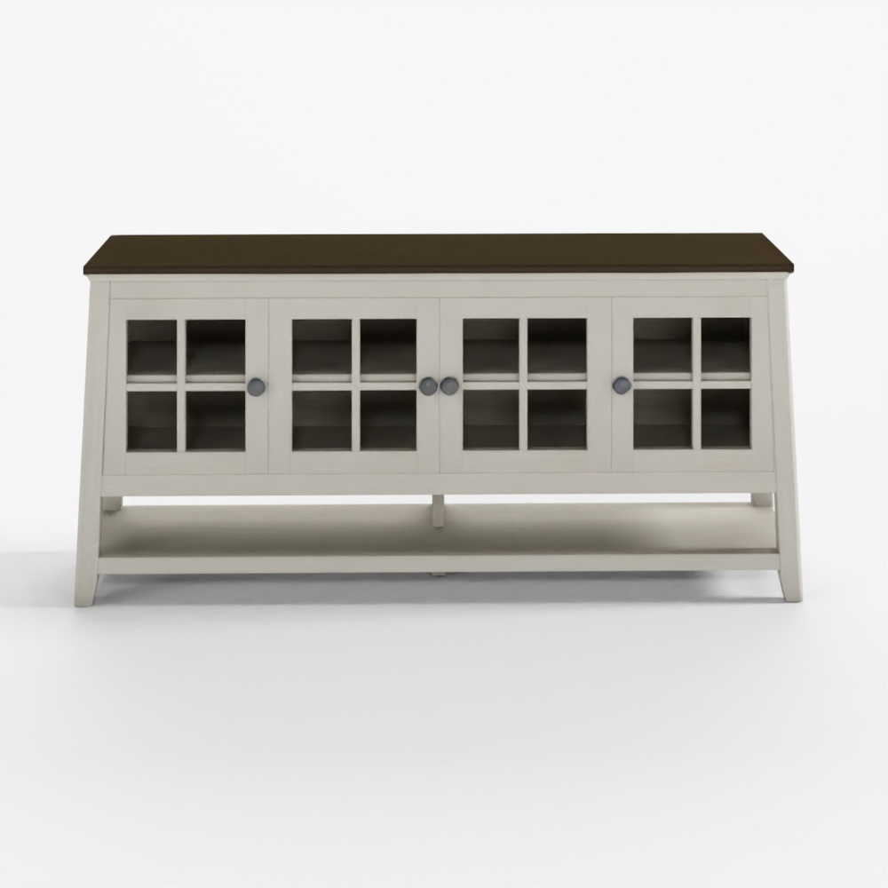 Walker Edison Traditionelles Farmhouse Buffet-Sideboard mit Fensterglas