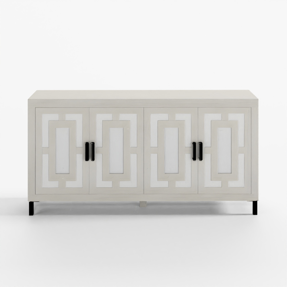 Walker Edison Geometrische Spiegeltüren Buffet Sideboard - Fairfax