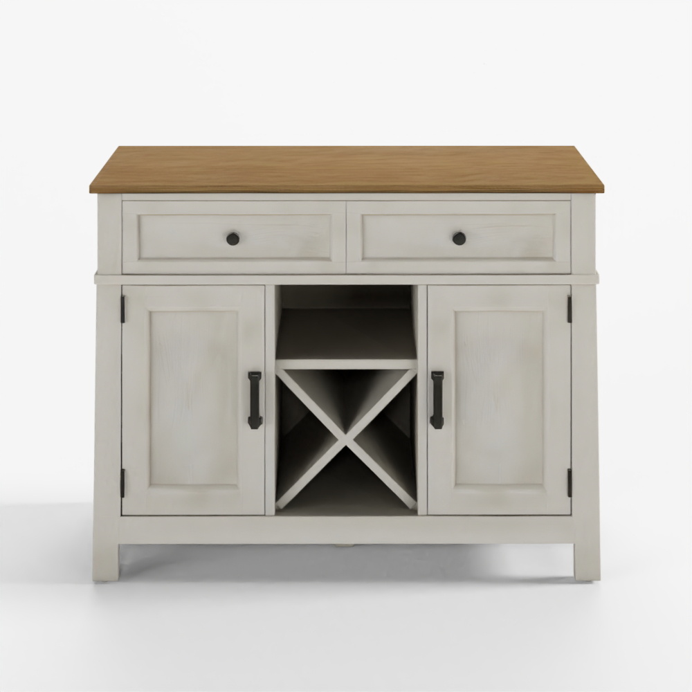 Walker Edison Farmhouse Buffet-Sideboard mit Weinregal