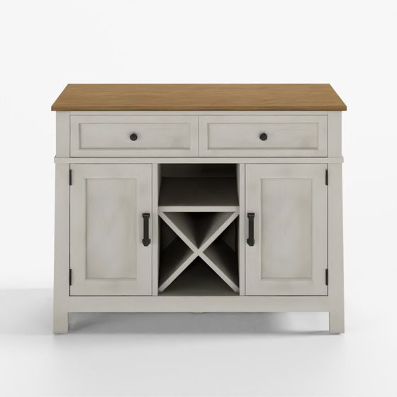 Walker Edison Farmhouse Buffet-Sideboard mit Weinregal