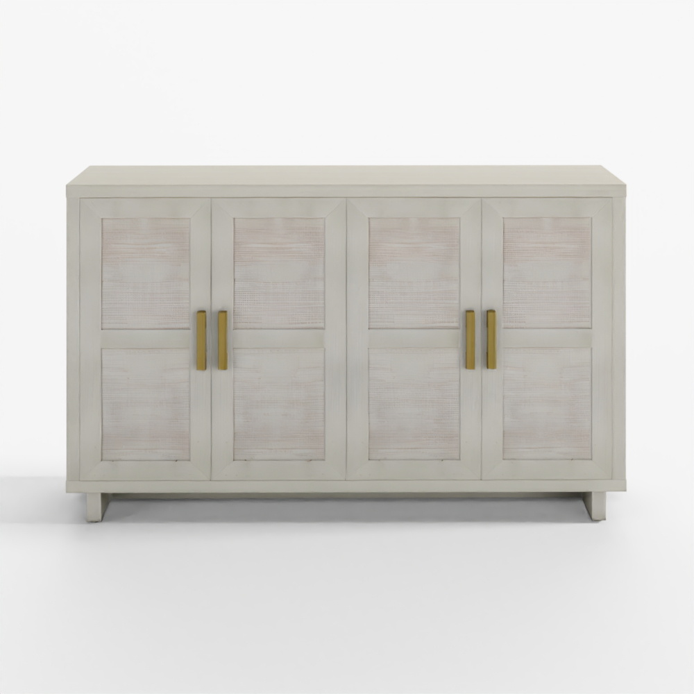 Walker Edison Boho Küsten-Look Buffet Sideboard aus Leinen