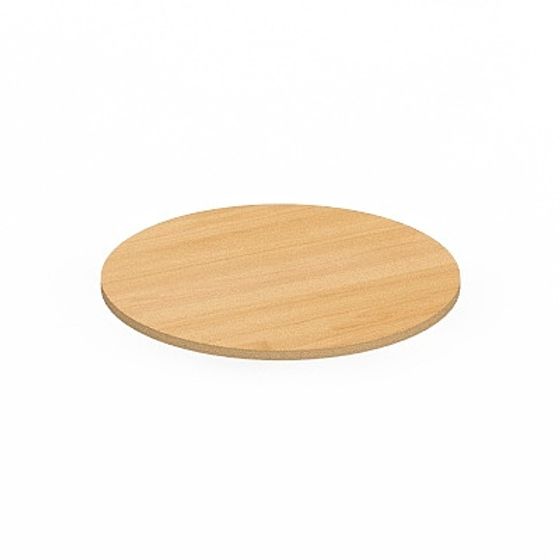 Realistic Round Wooden Table 3D model