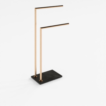 Marble and Brass Towel Holder