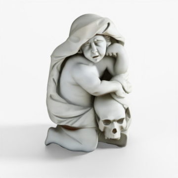 Giovanni Comin Putto with Skull and Book