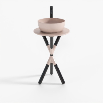 Pink Ceramic Washbasin