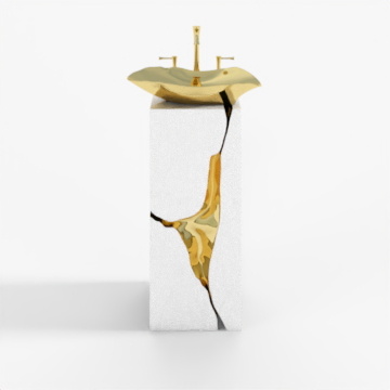 Maison Valentina Lapiaz Pedestal Sink - White
